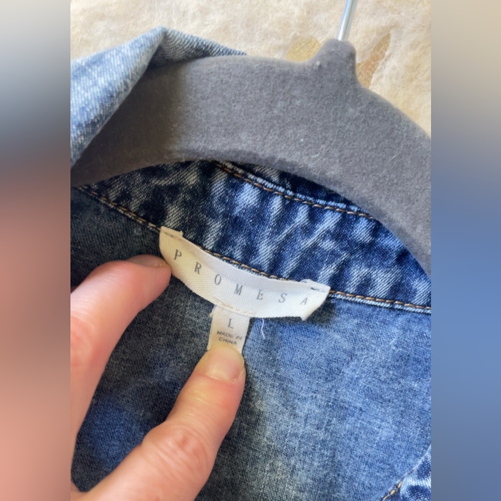 Promesa Washed Denim Top L - Picture 4 of 7